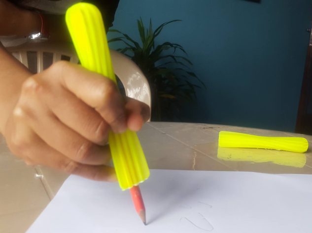 Special tools to hold a pen.